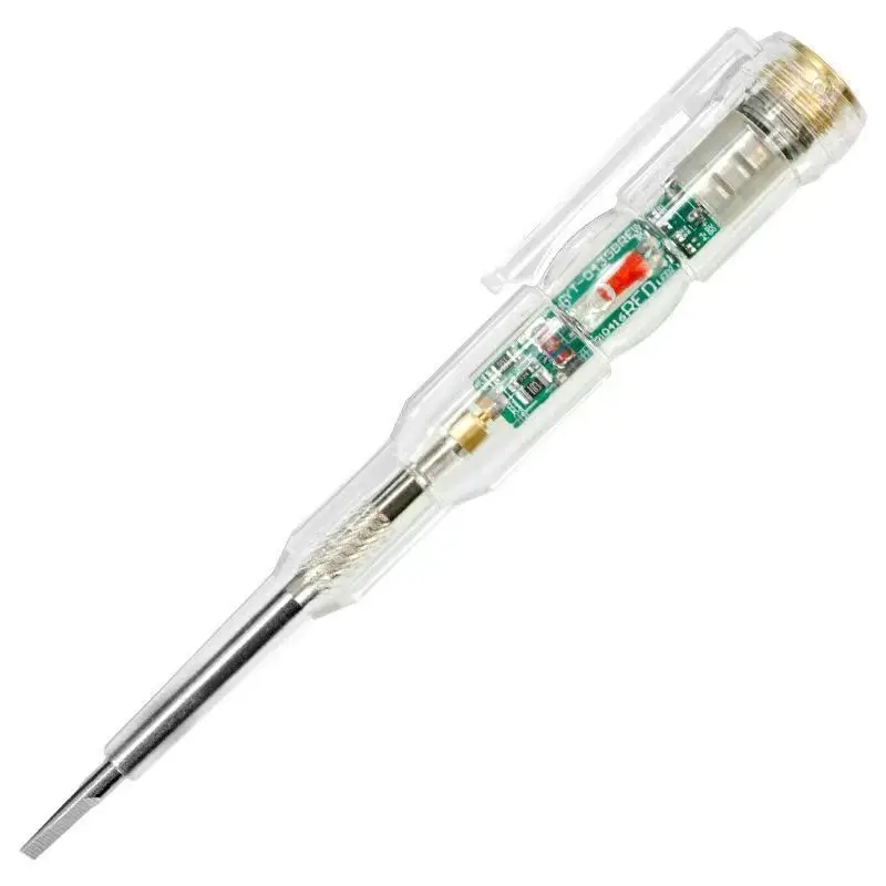 Tester elettrico indotto Penna Cacciavite Sonda Tester di tensione della luce Rivelatore AC/DC 70-250V Penna di prova Rilevatore di linea elettrica