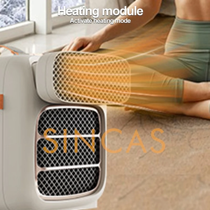 Mini Bluetooth Speaker Portable Air Conditioner All-in-One Cooling Heating Timer Mobile Audio Unit for Car Office Camping Picnic