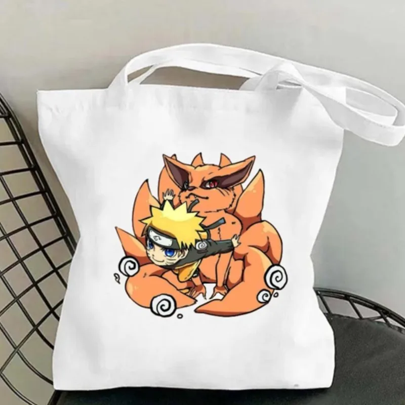 Bilili N-Narutos Anime borse a tracolla da donna borsa Casual Tote Bag borsa per la spesa in cotone di grande capacità