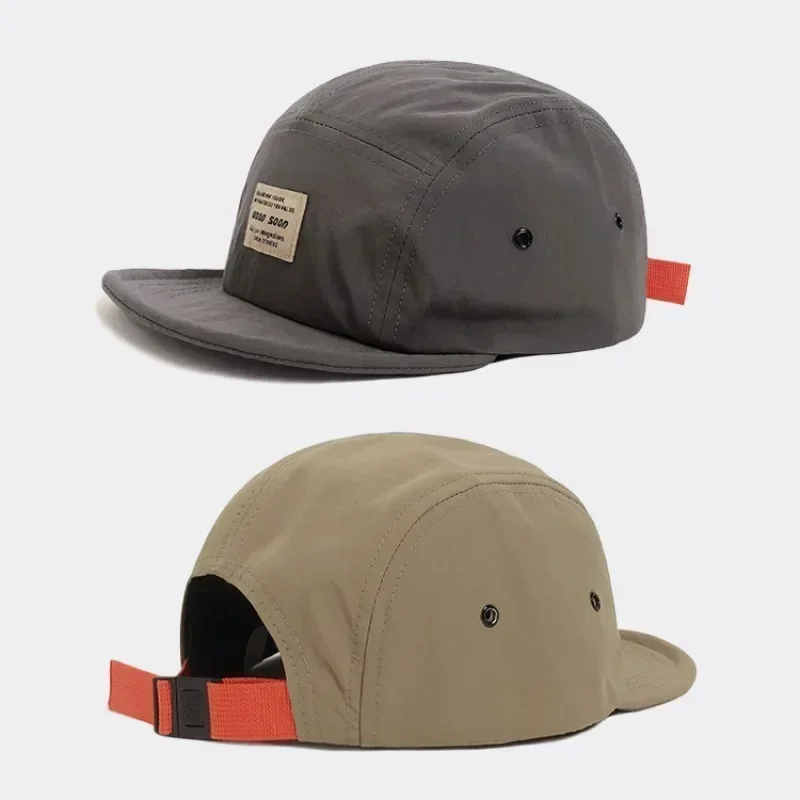 Japanische 5-Panel-Baseballmütze, schnell trocknend, atmungsaktiv, kurze Krempe, für Herren und Damen, Gesicht, kleines weiches Oberteil, Hip-Hop-Kappe, Damen-Mütze mit weicher Krempe – Detail 6