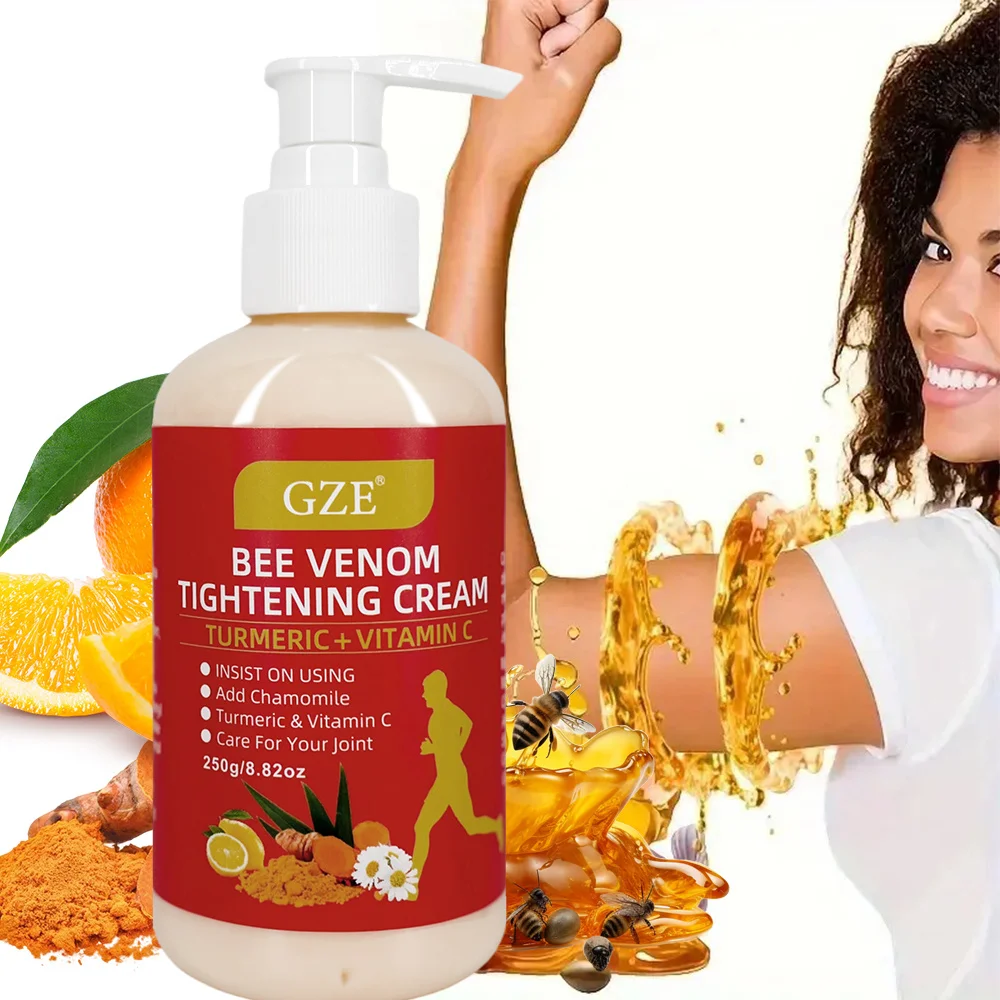 

GZE Bee Venom Подтягивающий крем с куркумой и витамином С - Укрепляющий крем для лица и тела для молодежного образа кожи - Разглаживающий уход
