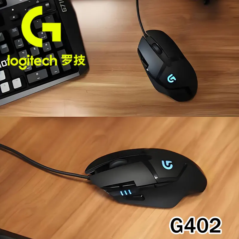 

Logitech G402 Студенческая вечеринка Киберспорт Офисное управление Эльф Двухрежимная проводная бесшумная мышь Эргономичная легкая хорошая позиция