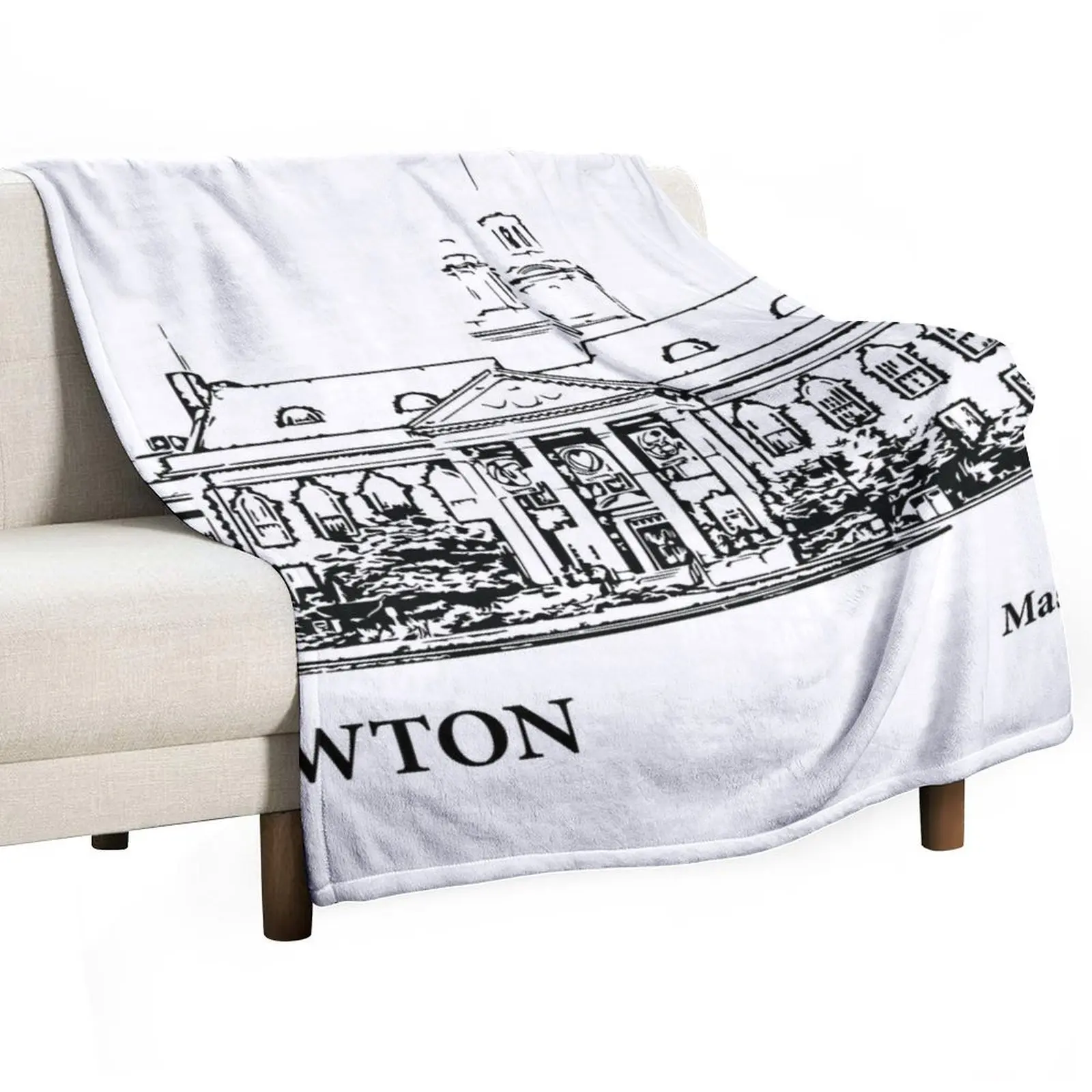 Newton Massachusetts Throw Blanket Luxury Designer Decorative Throw Blankets For Bed Vintage sofa bed Multi-Purpose Blankets