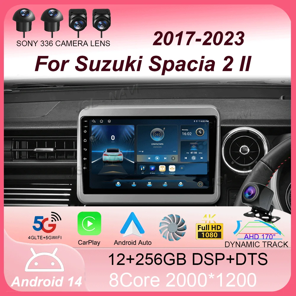 

For Suzuki Spacia 2 II 2017 - 2023 Car Radio Multimedia Video Player Navigation GPS No 2din 2 din dvd Android 14