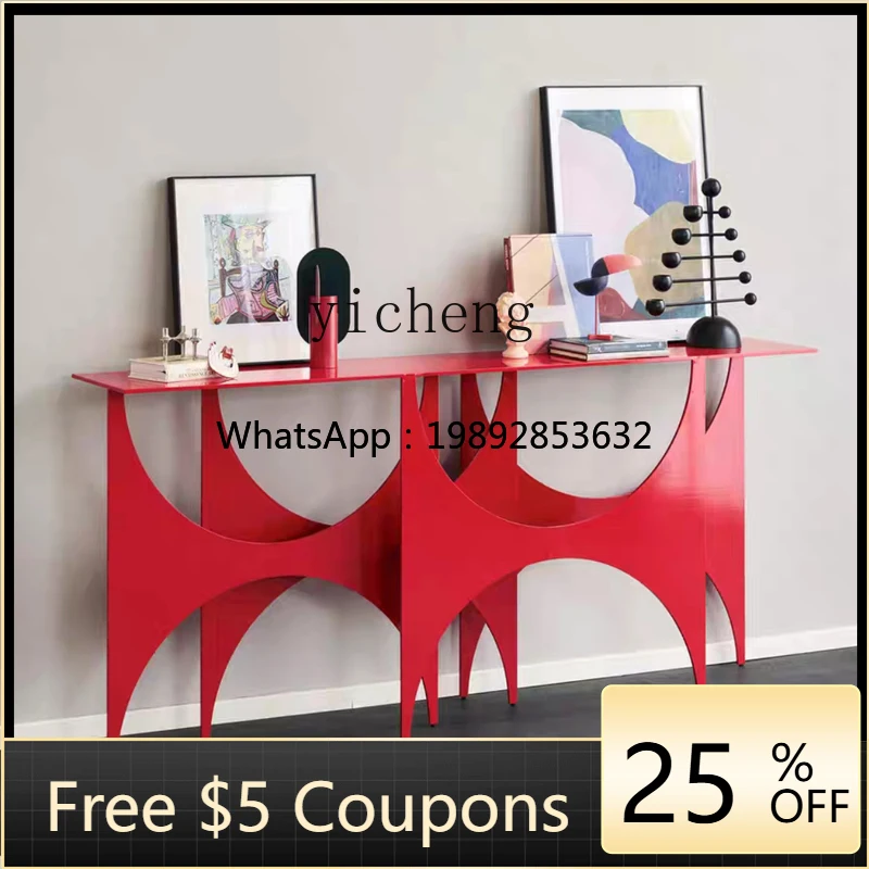 

A1 High-End Italian Style Light Luxury Entryway Table Simple Modern Wall-Mounted Entryway Console