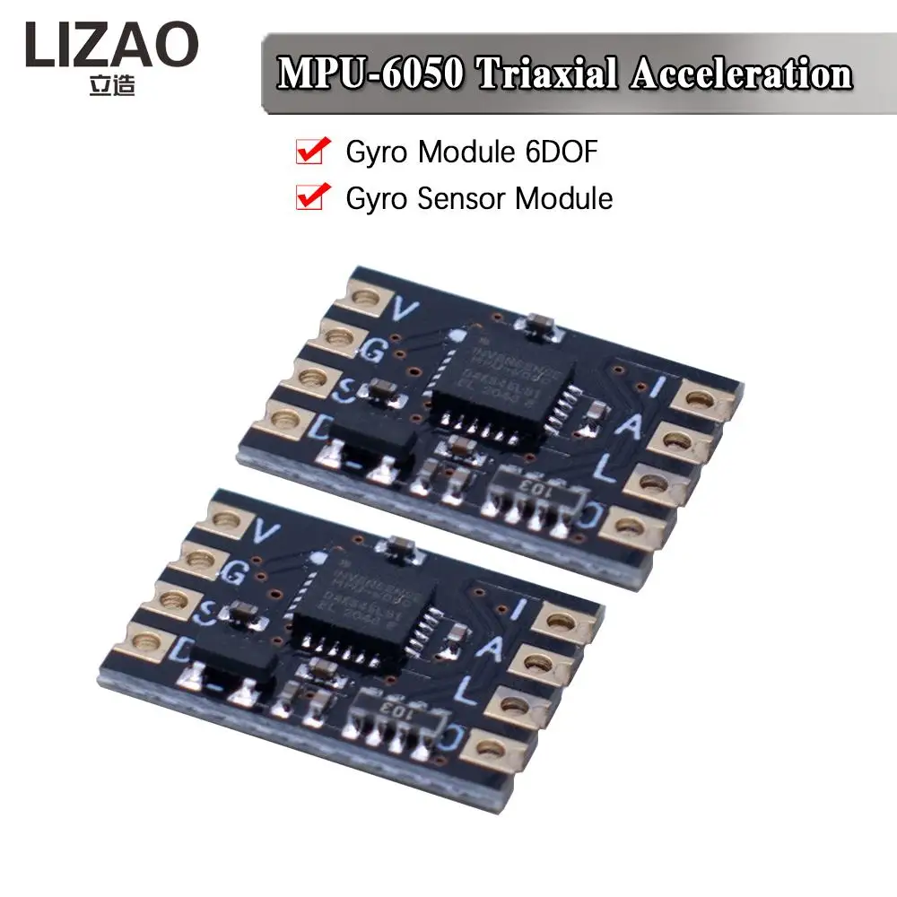 ZY MPU-6050 6DOF Triaxial Acceleration Gyroscope Sensor Module Triple Axis Motion Detection 2.4-3.6V I2C For Arduino