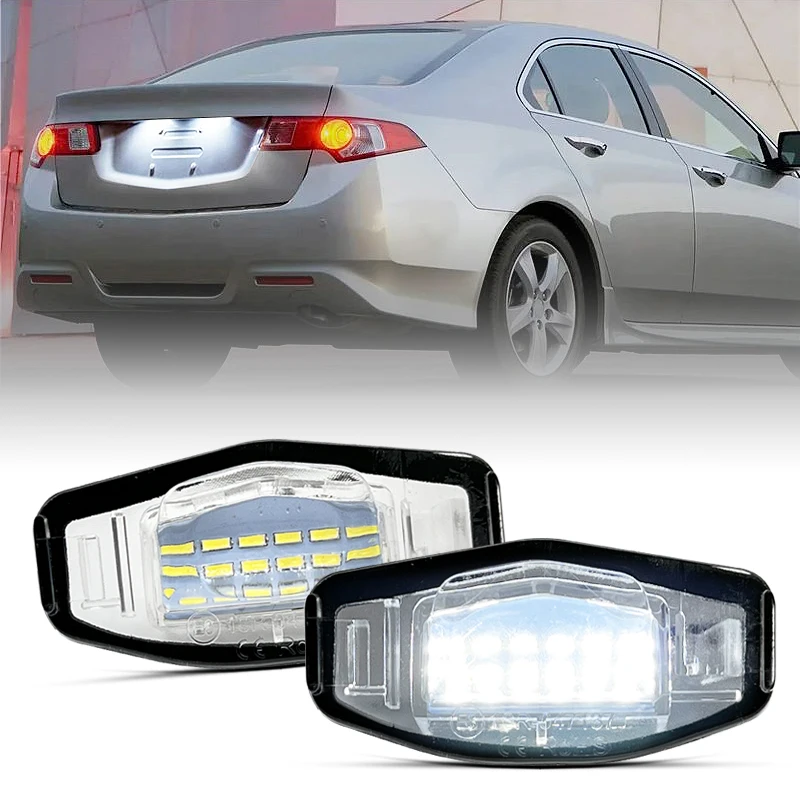 

2Pcs For Honda Accord Civic City MR-V Pilot Odyssey Acura RL TL TSX ILX RDX MDX White LED Number License Plate Light