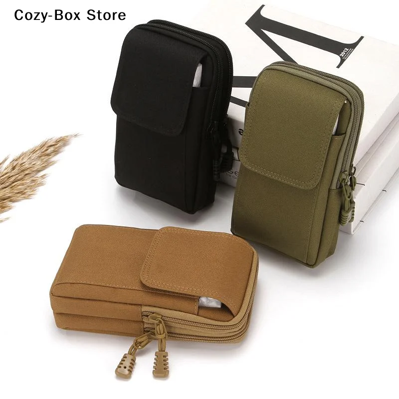 [ZY]1Pc Portable Nylon Durable Coin Purse Versatile Casual Mobile Phone Bag Outdoor Small Bag Men's Waist Bag[ZY] - view 2