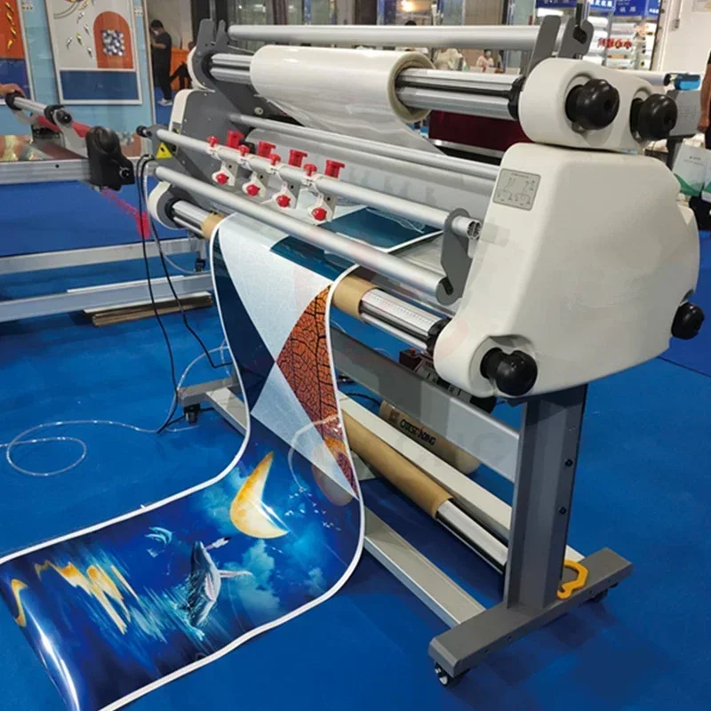 1600DA  Auto High-Speed Hot Cold Laminating Machine 1600mm English Version Four Roller Cold Hot Laminator Rolling Machine