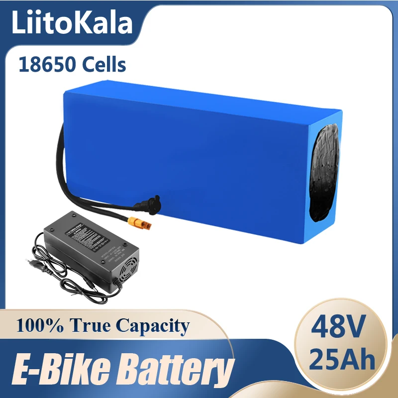 Imagem -03 - Liitokala 18650 48v 30ah 20ah 15ah 12ah 40ah Bateria de Lítio 48v 1000w Bateria Elétrica da Bicicleta Construída em 30a Bms 48v2a