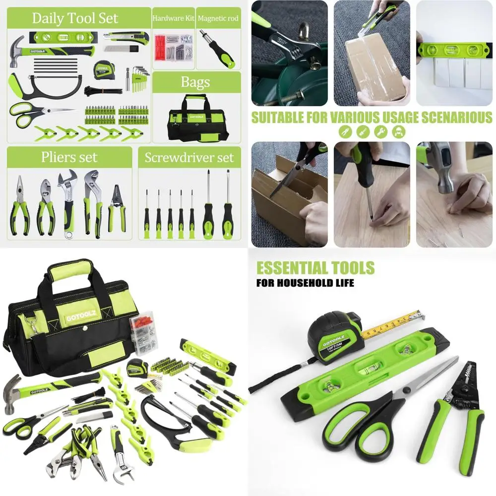 

Набор инструментов для ремонта дома из 269 предметов с сумкой, необходимые ручные инструменты для обслуживания и проектов DIY