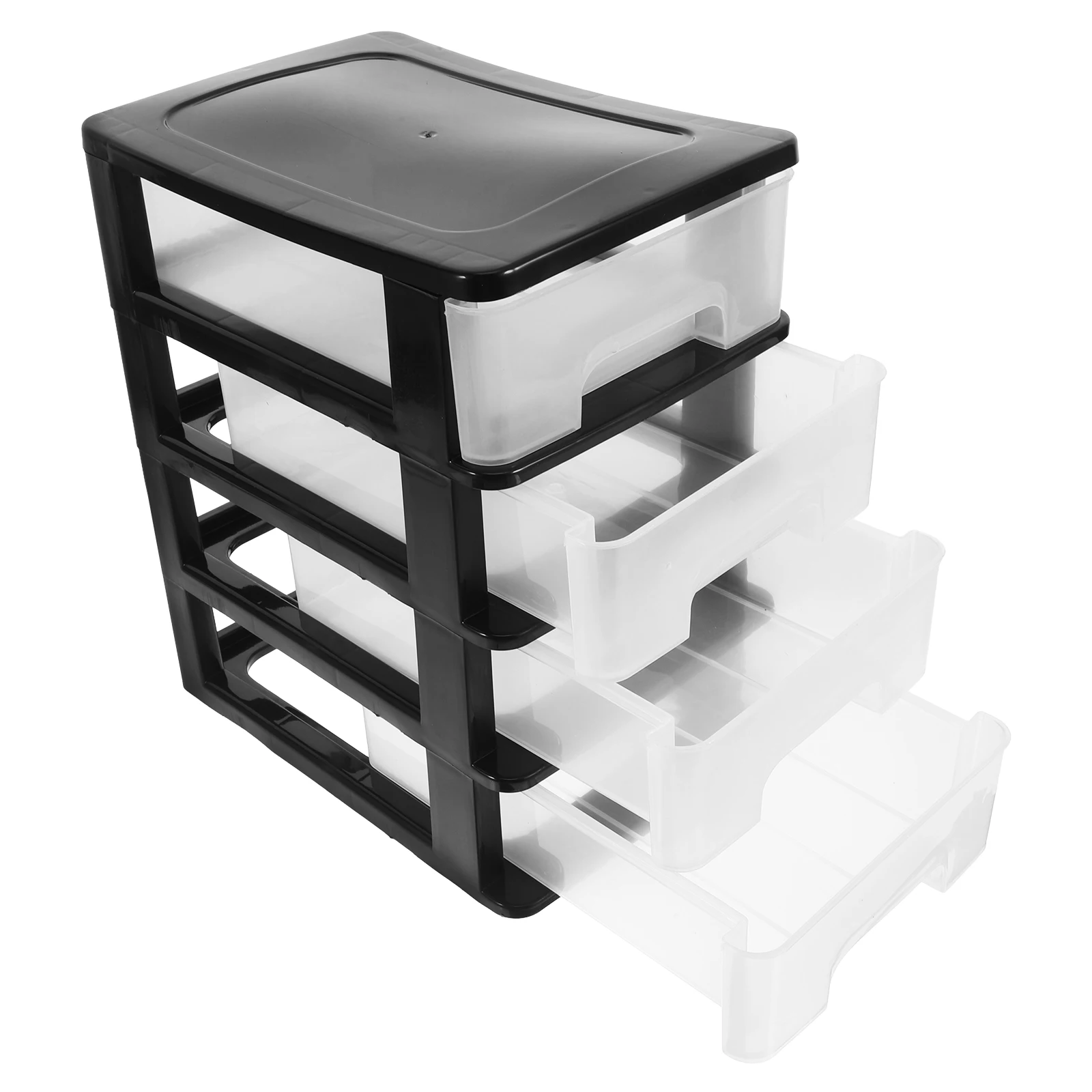 

Stackable Transparent Plastic Drawer Organizer Desk Office Desktop Multifunctional Small Drawer Storage Box For Stationery
