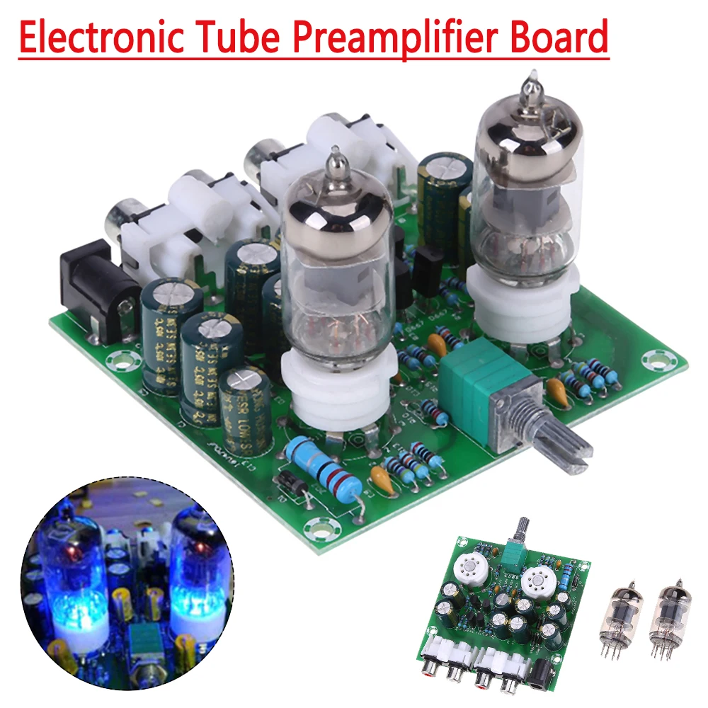 6J1 Hifi Stereo Electronic Tube Preamplifier Board Finished Preamp Amplifer Module DIY Kits Bile Amp Effect Tool Parts Accessory