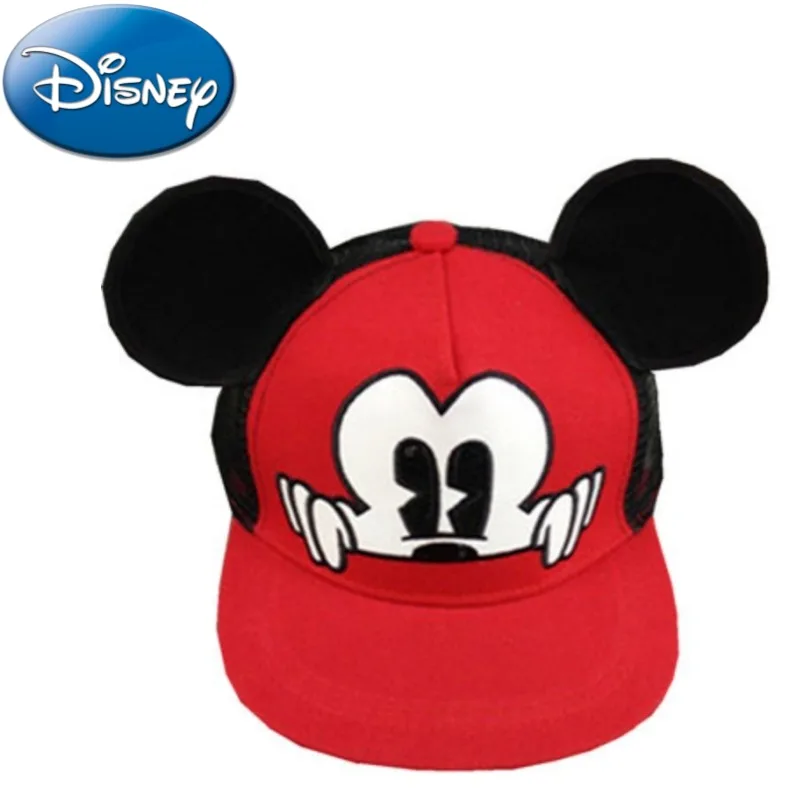 Disney Mickey Kawaii Cute Cartoon Outdoor Street Dance Hip-Hop Hat Peripheral Children\'s Big Ear Embroidered Baseball Cap Gift