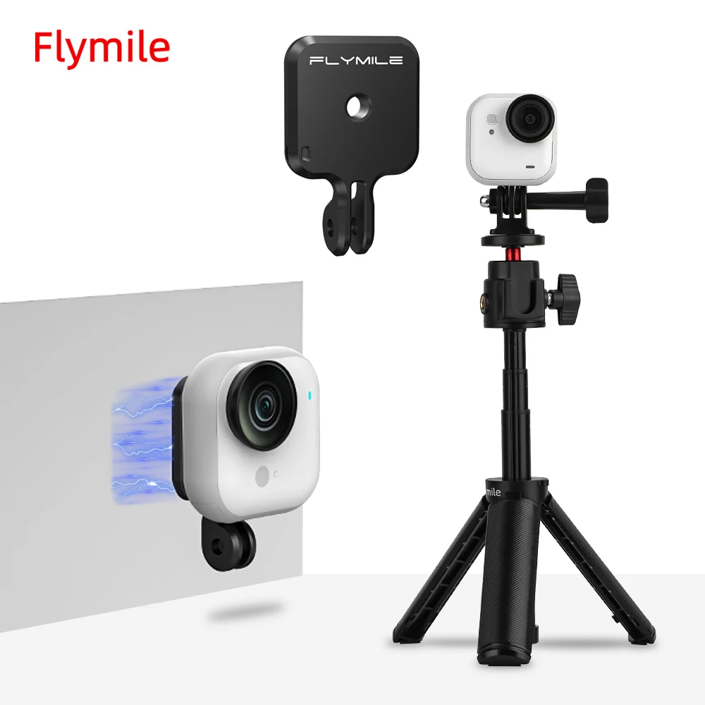 

Flymile Magnetic Mount for Insta360 GO Ultra Accessories 1/4 Screw Hole/Dual Claws Adapter Photography Extension Bracket