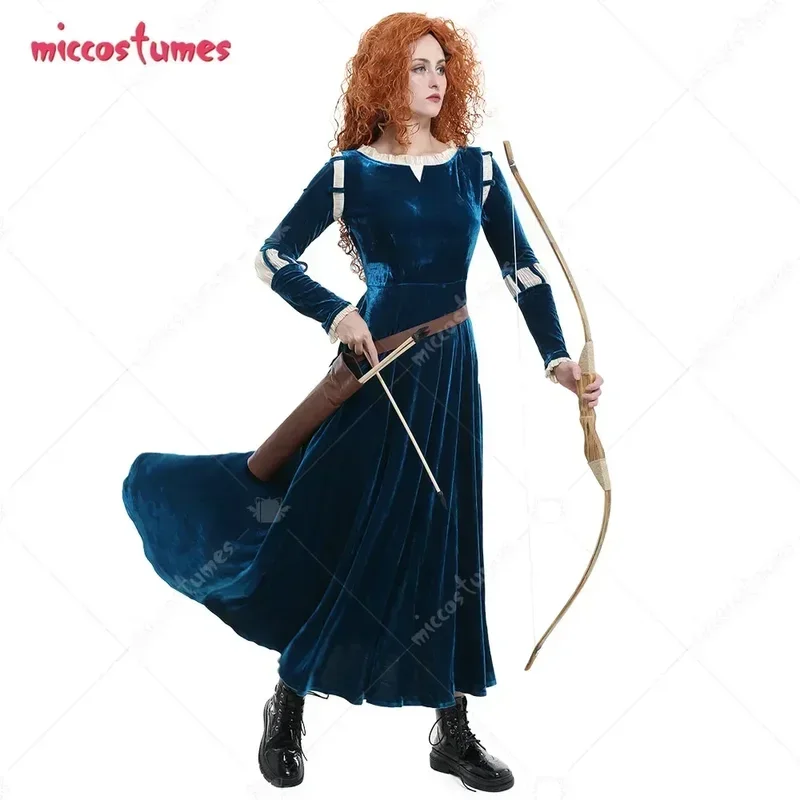 Miccostumes Princess Brave Cosplay Costume Princess Women Female Adult Dress Halloween Party Long Outfit