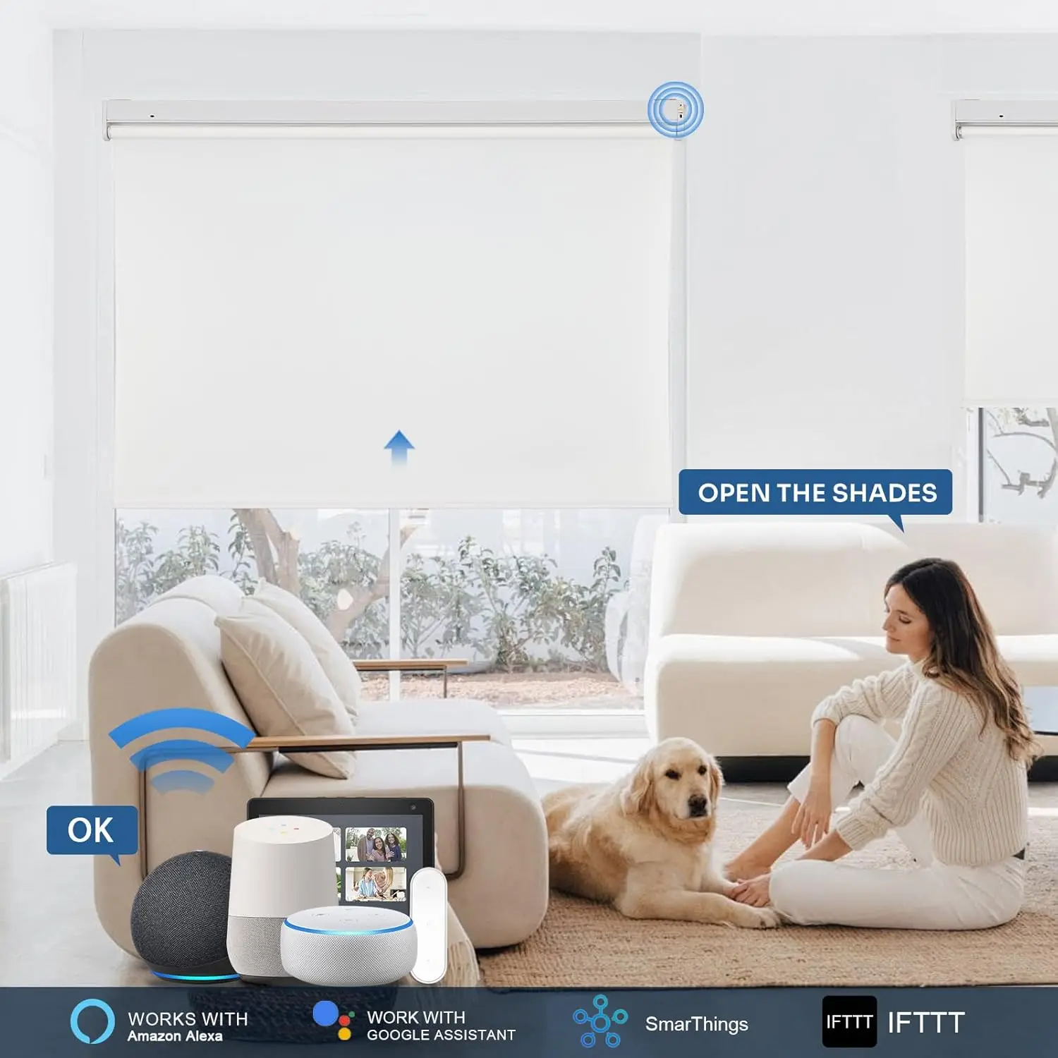 No Drill Motorized Remote Control Rolling Blinds Blackout Electric Smart Roller Shades Window Cordless Shade Sheer Roll Blind