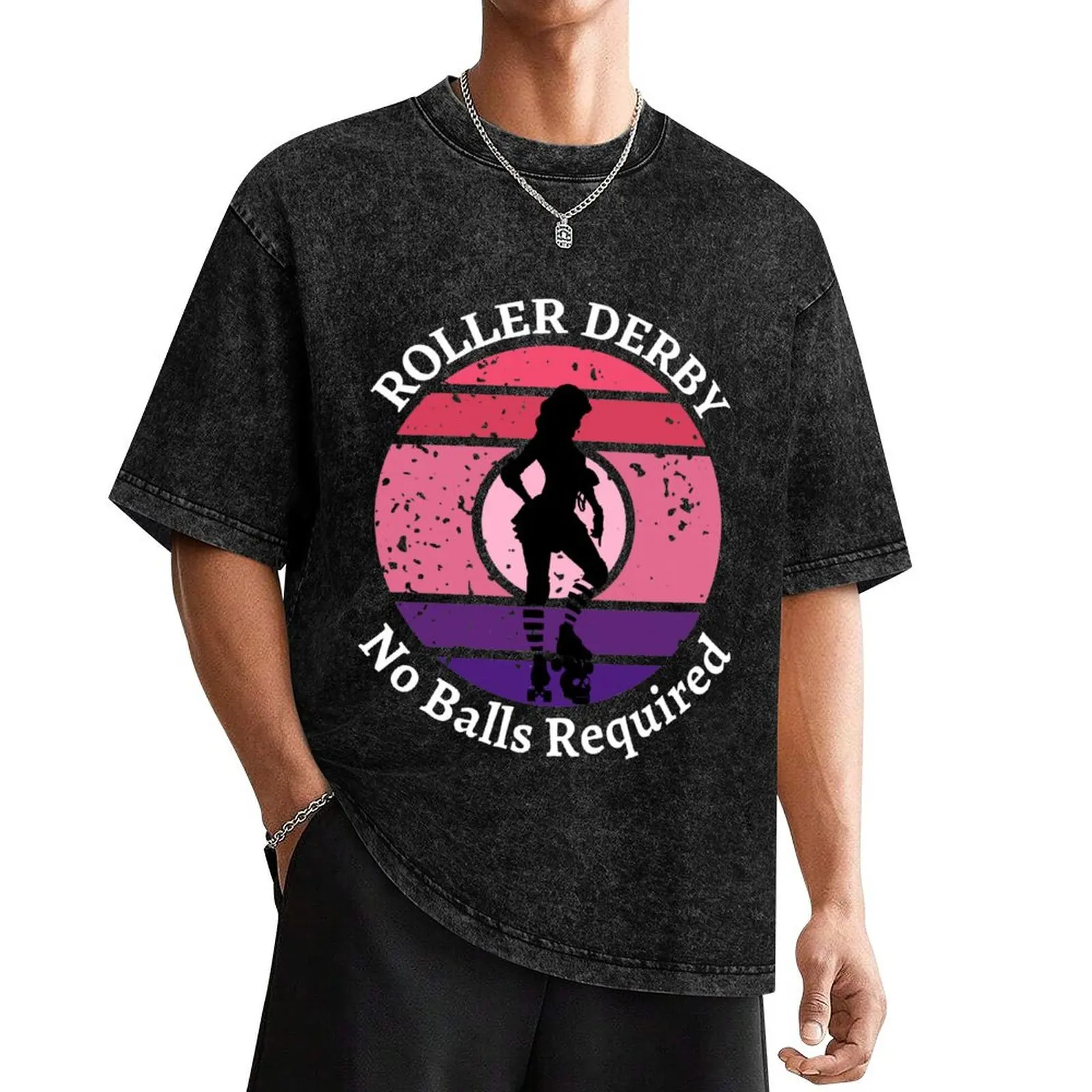 ROLLER DERBY NO BALLS REQUIRED T-Shirt anime cheap stuff for a boy plain white t shirts men