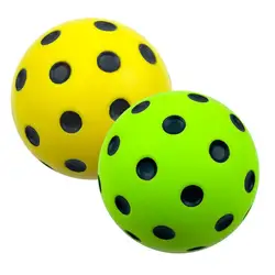 Silent Pickleball Balls Quiet Foam Pickleballs Practice Balls with Exact Real Ball Bounce Soft PU Pickleball Ball for Indoor Use