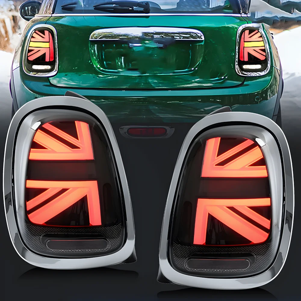

Автомобильный задний фонарь в сборе для Mini Cooper F55 F56 F57, обновленный стиль национального флага 2014-2020, светодиодные динамические автомобильные задние фонари, аксессуары