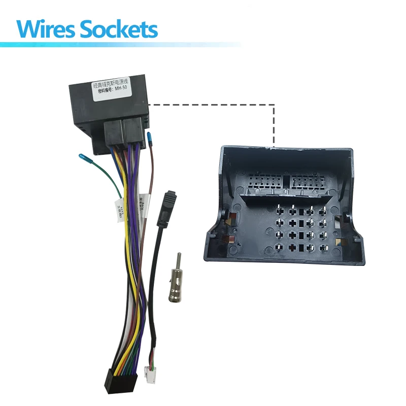 Car 16pin Wiring Harness Adapter Canbus Box Decoder Android Radio Power Cable For Ford Focus 2006-2011