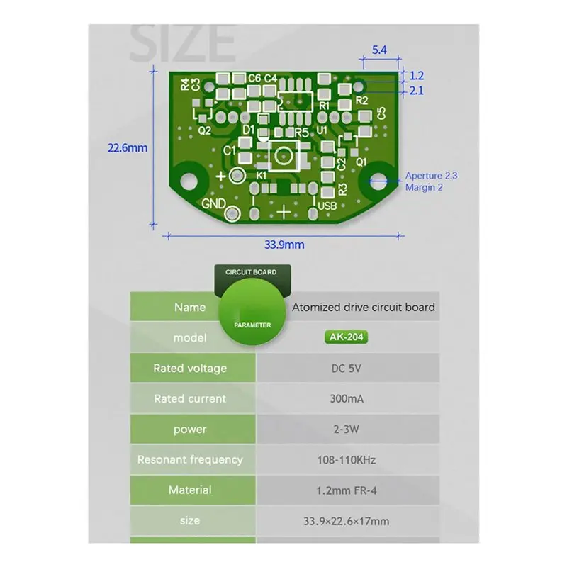 A94E-5X Dual Spray Atomization Module USB Humidifier Driving Circuit Board Atomization Experimental Equipment Ultrasonic