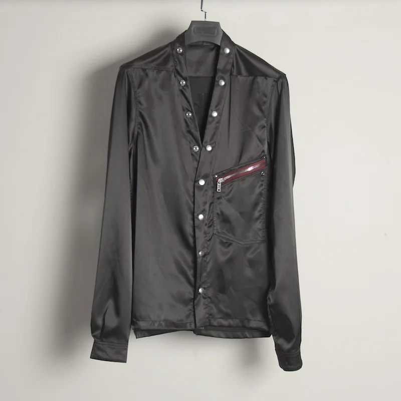 High Street Early Autumn Outerwear Red Long-sleeve Shirt Men Women Fashion Casual Shirts