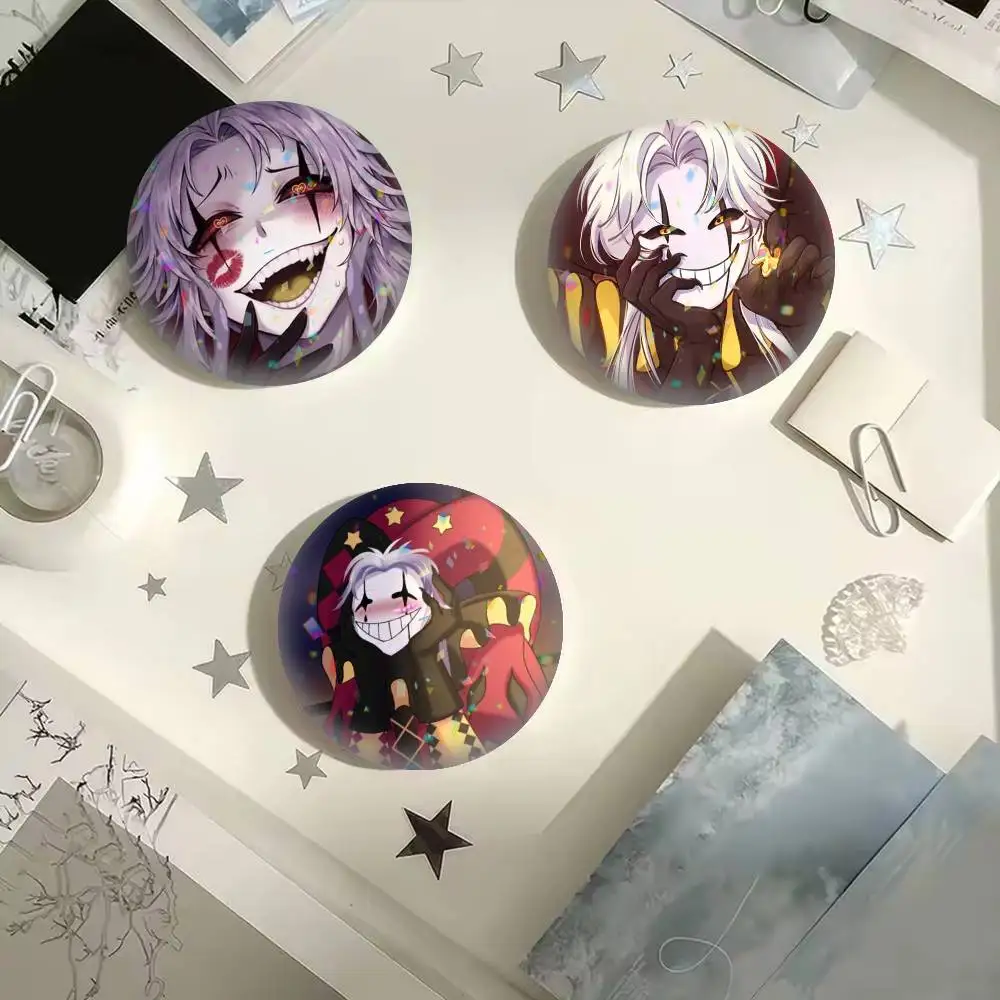 The Freak Circus P-Pierrot  25mm 32mm 44mm 58mm 75mm Brooches Badges Pins for Accessories Gift