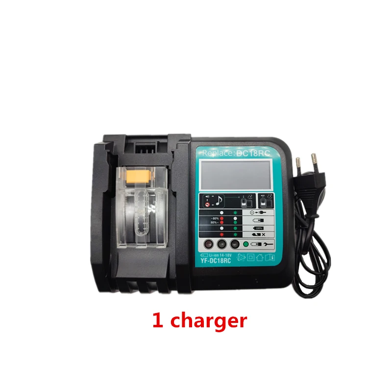 18V 6000mAh replaces MAKITA to replace battery LXT BL1860B BL1860 BL1850 electric tool rechargeable lithium-ion battery+charger