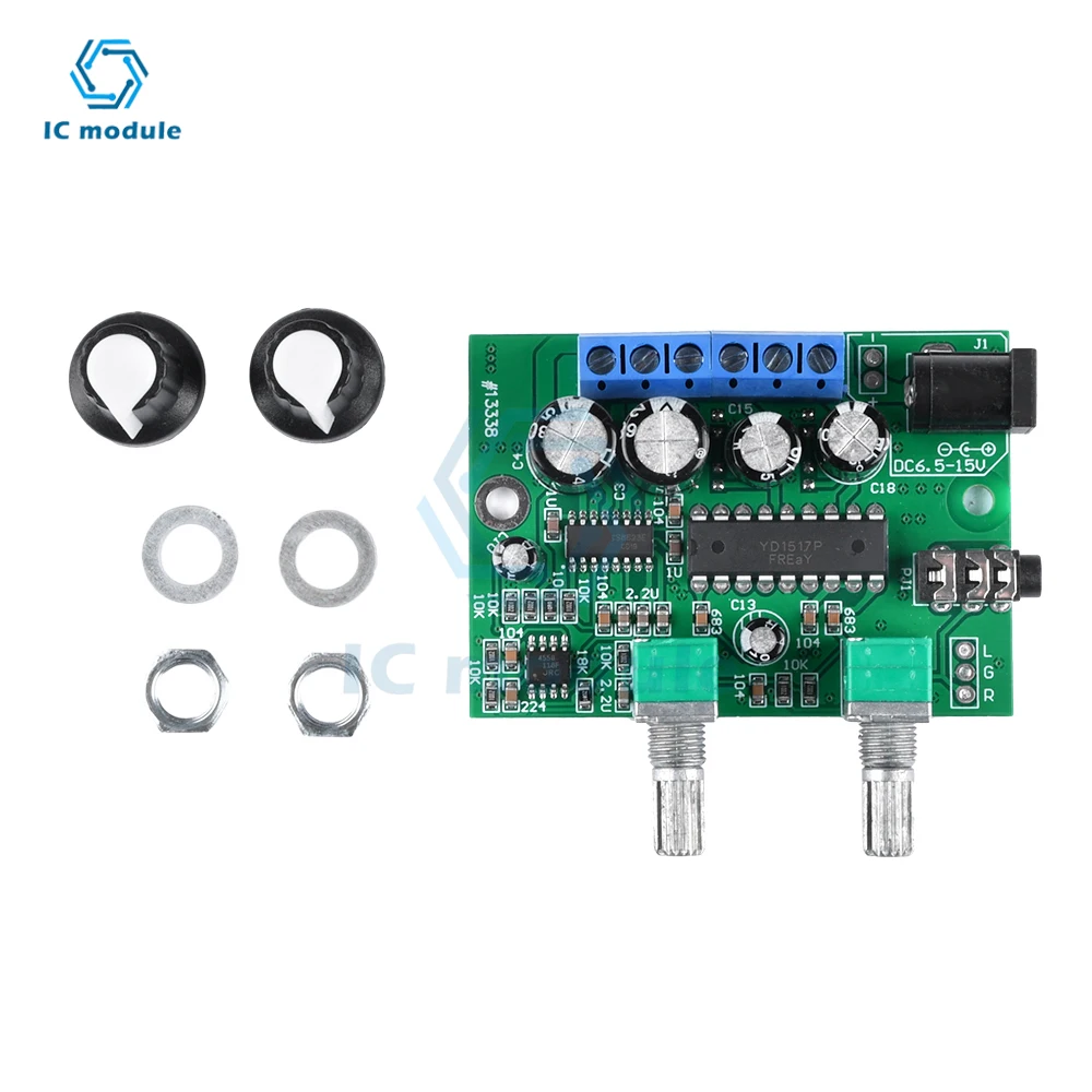 TDA1517P 2.1 Super Bass Mini Micro 3 CH Power Amplifier Board 6W+6W+25W HIFI Class D Digital Power Amplifier Module