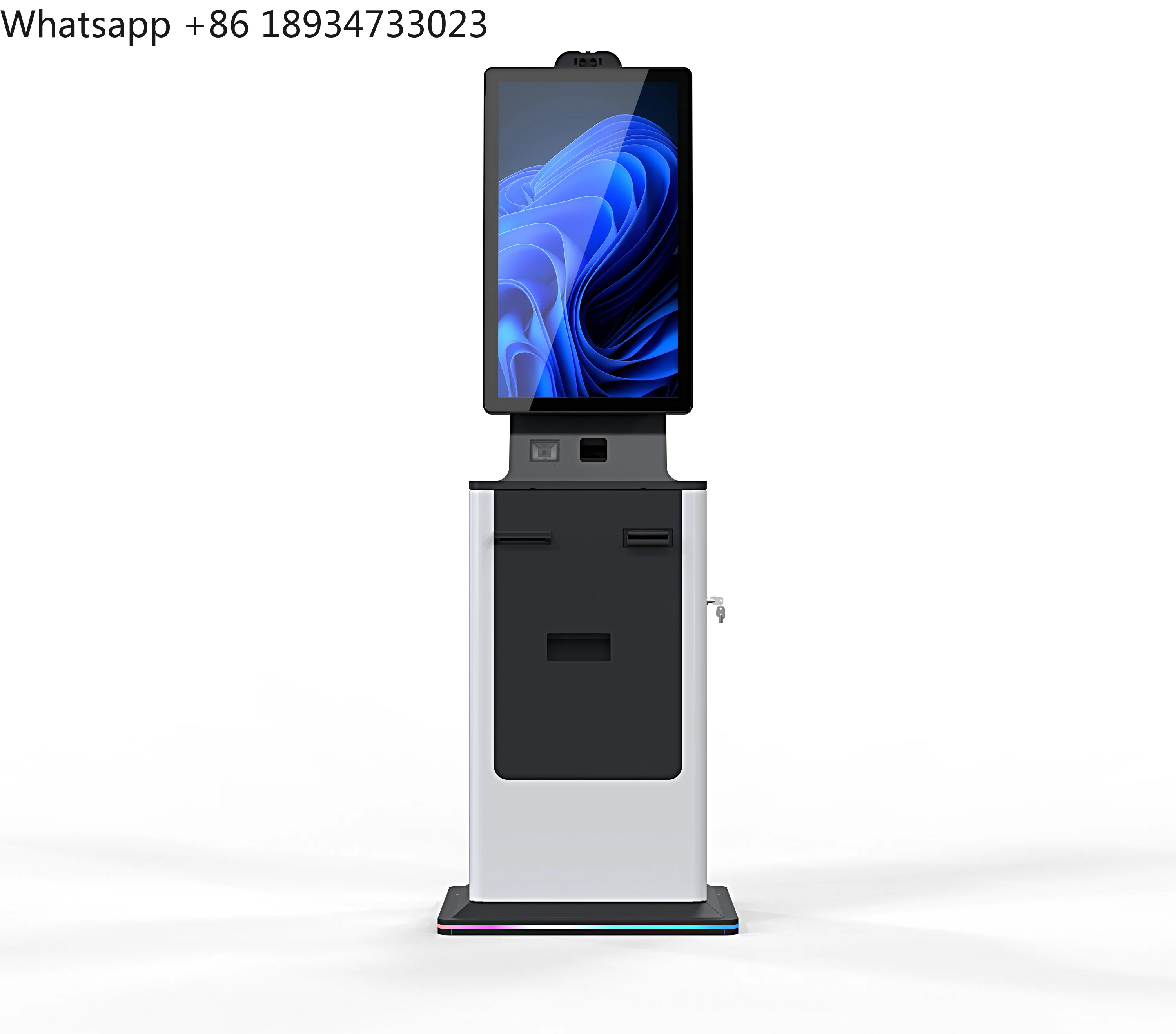 Crtly Self Service Touch Screen Kiosk Terminal Hotel Check in Passport Scanner Ticket Printer  Barcode Scanner Payment Kiosk