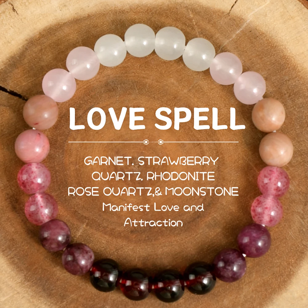 Handgefertigtes Rosa Amethyst-Armband Kubische Selbstliebe-Perlenarmreifen Paar-Geschenk Naturstein-Schmuck Anziehungskraft-Charm