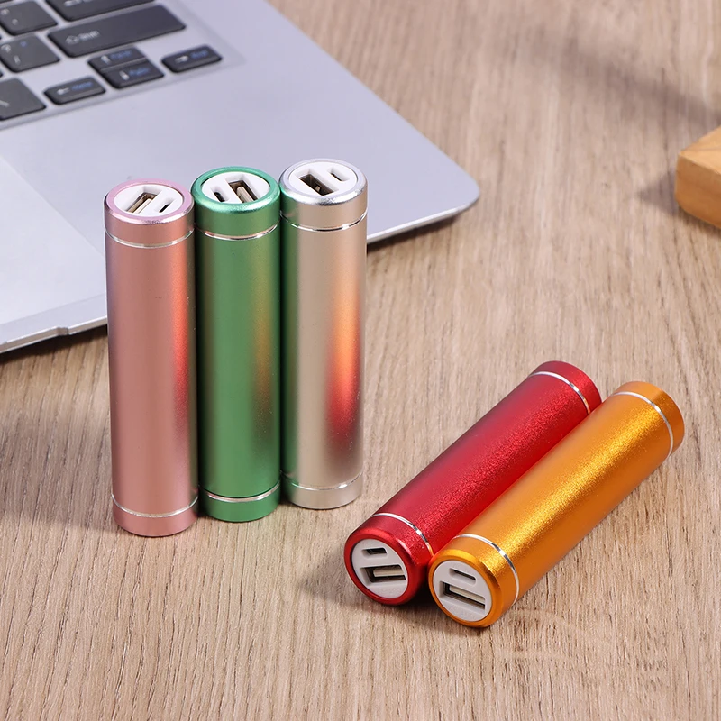 3Pcs DIY Power Bank Kit Aluminium Cylindrical Battery Shell Free Welding For 1X 18650 Battery 5V 1A USB External Charger