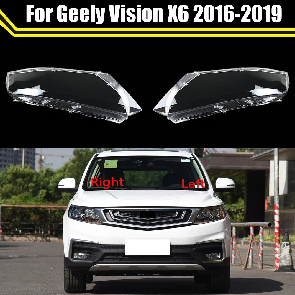 

Front Headlight Glass Headlamps Transparent Lampshade Lamp Shell For Geely Vision X6 2016 2017 2018 2019 Headlight Cover