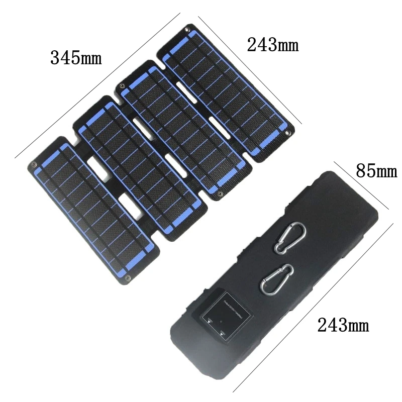 Imagem -06 - Painel Solar Dobrável Etfe Usb 5v Banco de Energia de Célula Solar Carregador Solar Portátil Acampamento ao ar Livre à Prova Impermeável Água 80w