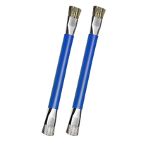 2 Pcs Blue Motherboard Cleaning Brush Dual Head Anti Static ESD Safety Phone IC Hard Bristle Hair Electronic Tool Cleaner