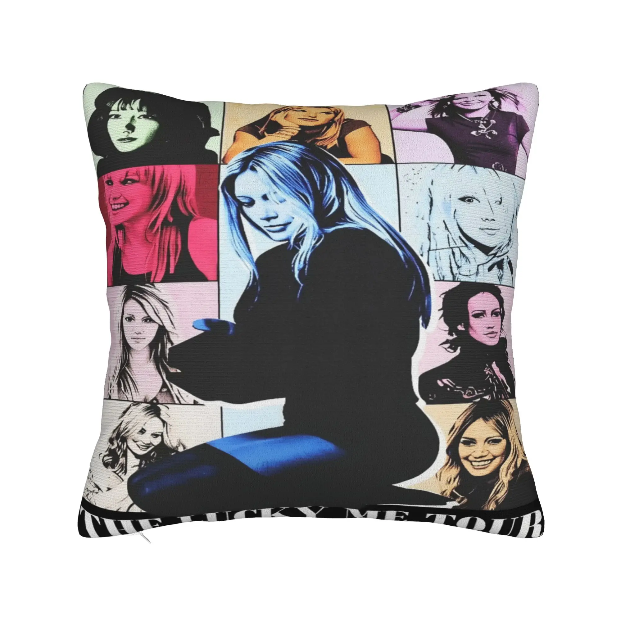Pillow Cover Hilary Duff Lucky Me Tour  Novelty Pillow Case For Chair Sofa Home Decor Pillowcases