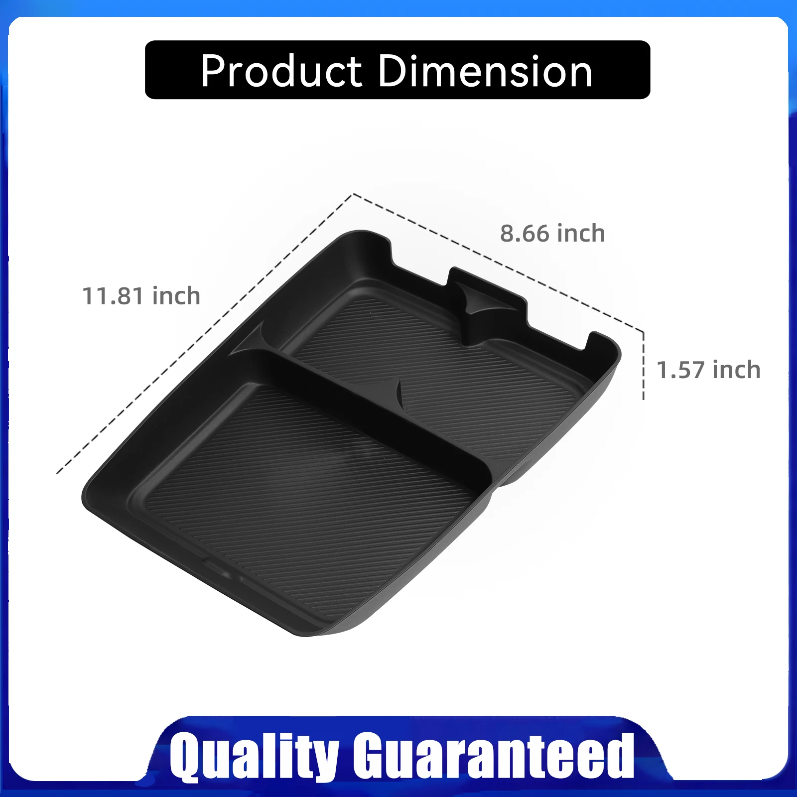 Center Control Lower Storage Box Interior Accessories Organizer Tidying TPE Black For Leapmotor B10 2025 2026 Car Tray