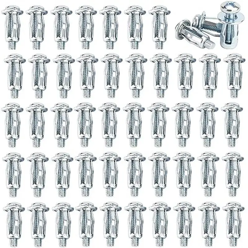 MALL 80PCS Expansion Screw Petal Nut,Petal Shape Metal Nut,Jack Nuts Petal Nuts Expansion Nut,for Installation License Plates