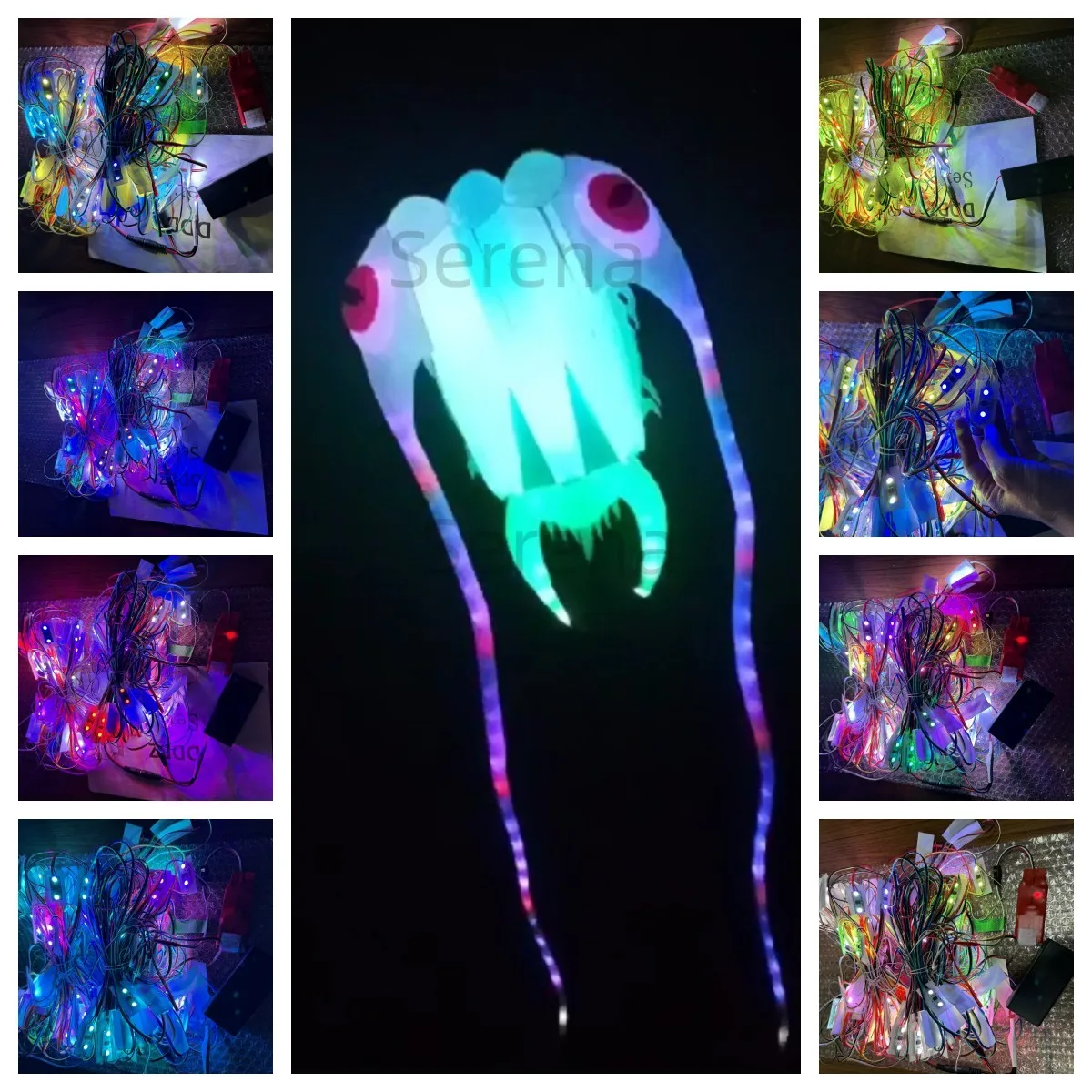 LEDs für 16 Quadrat Trilobite Linie Wäsche Anhänger weich aufblasbare fliegende Nacht Show Drachen, aber nicht mit dem Drachen enthalten