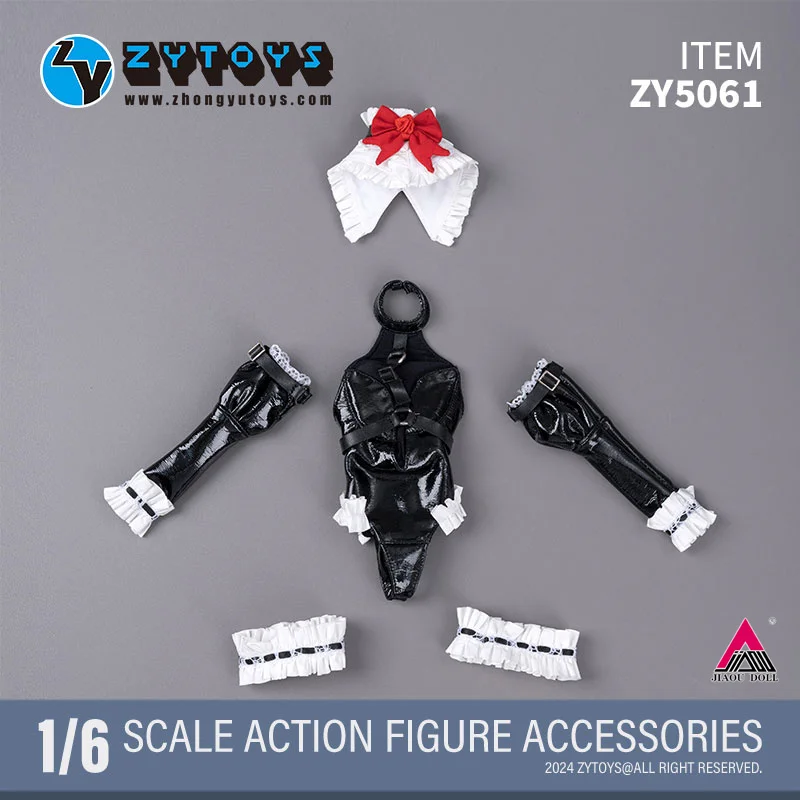 ZYTOYS ZY5061 1/6 Girls Gothic Loli Maid Outfit Clothes Model Fit 12'' TBL S20A S21B Female Soldier Action Figure Body Dolls