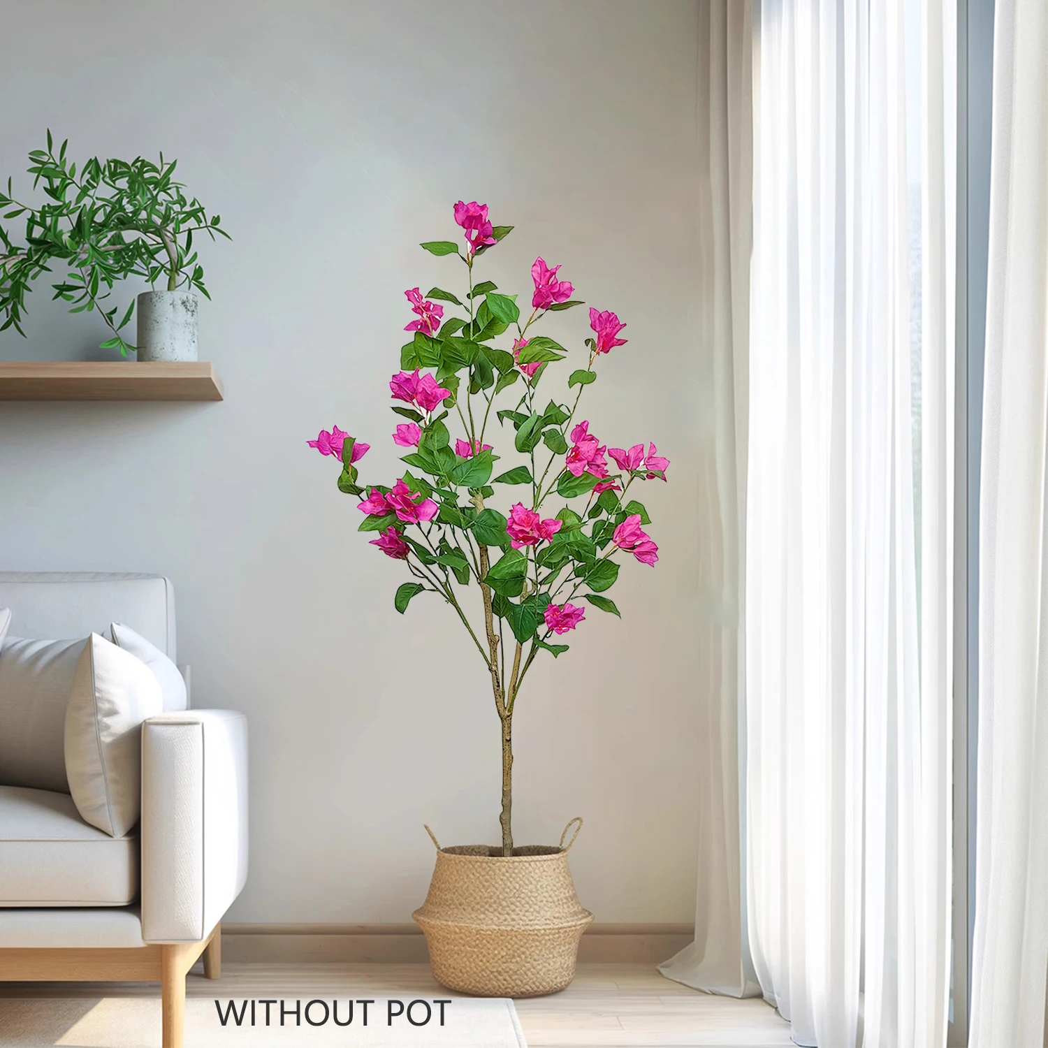 

Artificial bougainvillea Blossom Tree Fake Flower Faux Silk Leaves Plant for Home Office Indoor Outdoor Decoration