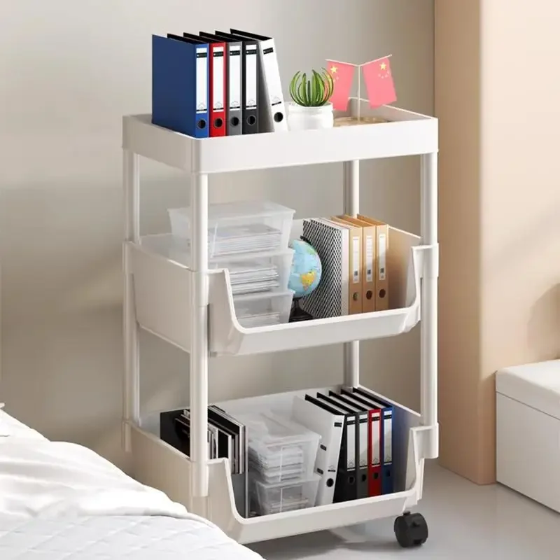

Removable shelves Children's toys Storage trolley Multi-layer snack storage cabinet Bedroom floor simple bookshelf
