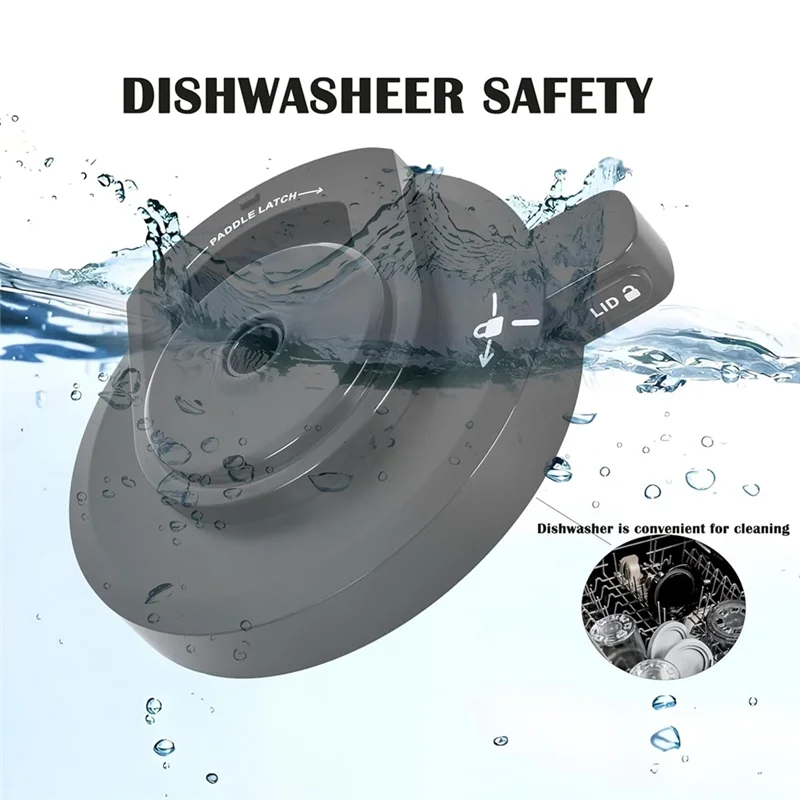 

【Today Only@】Reusable Outer Bowl Lid For Ninja Ice Cream Maker NC299AMZ/NC301 NC300/CN305A Series Replacement With Cleaning Brus