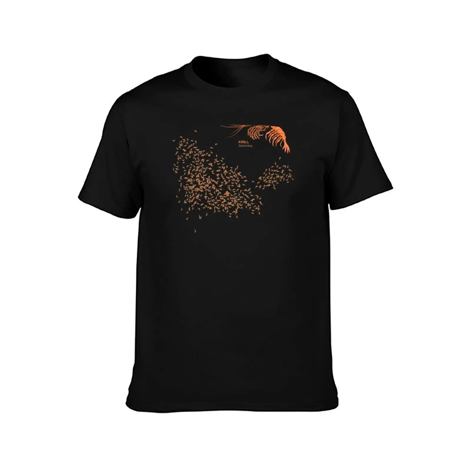 Krill Close-up T-Shirt, Summer Casual Cotton Tee, Oversized Streetwear Tops, Vintage Graphic Print, Loose Fit Short Sleeve