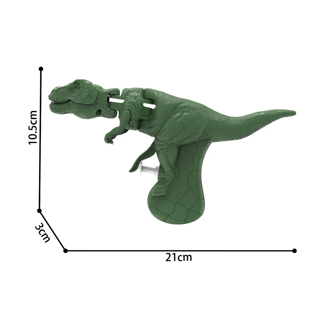 Pistola de agua de cabeza de sacudida de dinosaurio, juguete de tiro por pulverización, agarre de presión, juguetes de piscina de playa para niños,