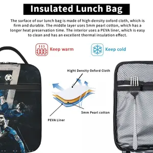 Legende Fußballer CR7 Isolierte Lunchbeutel, tragbarer Fußballbehälter, Thermaltasche, Lunchbox, Lebensmittelaufbewahrungsbeutel Hauptverkäufe Lunchbox CR7 - №6
