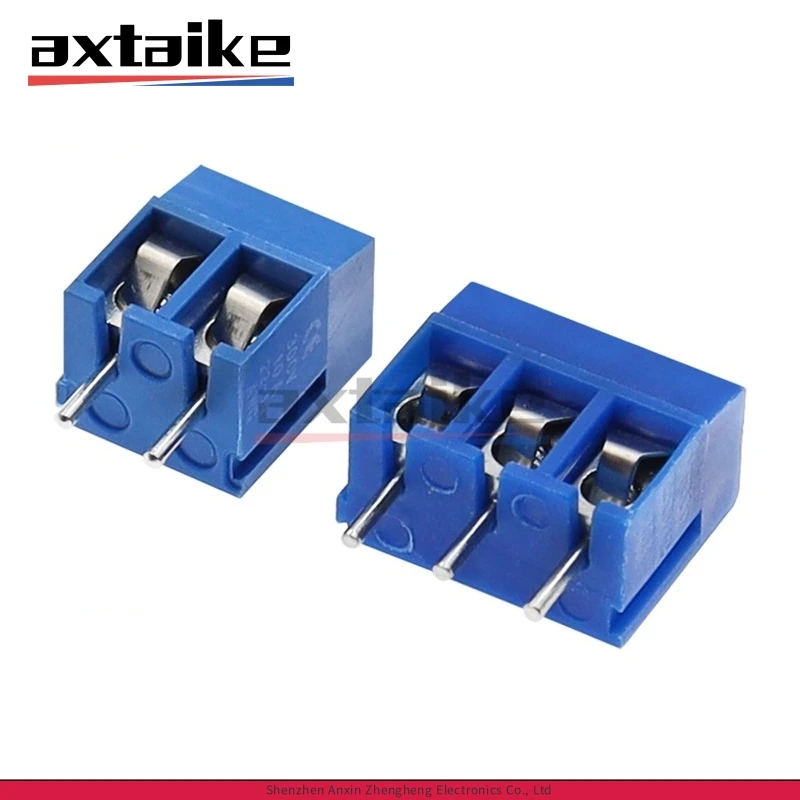 

20PCS MG/KF301 2Pin 3Pin 5.0mm 15A 300V KF301 Foot distance 5mm Terminal Blue Connector Spliceable Connecting Terminal