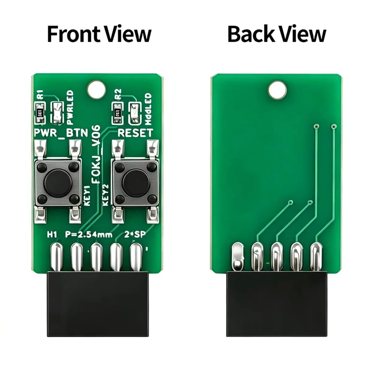 PC Power Reset Switch External Module 9Pin Motherboard Header Power LED HDD Indicator for Computer Case Test Board DIY