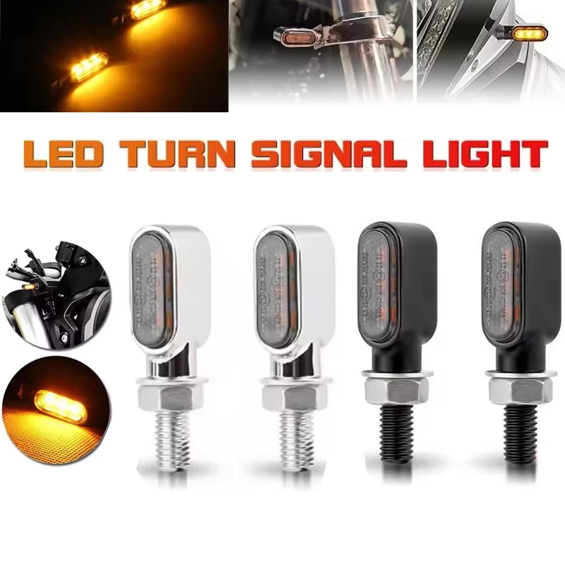 

8mm Mini led Motorcycle Turn signal Light lamp Indicators Blinker clignotant moto led for honda yamaha kawasaki cafe racer 12V